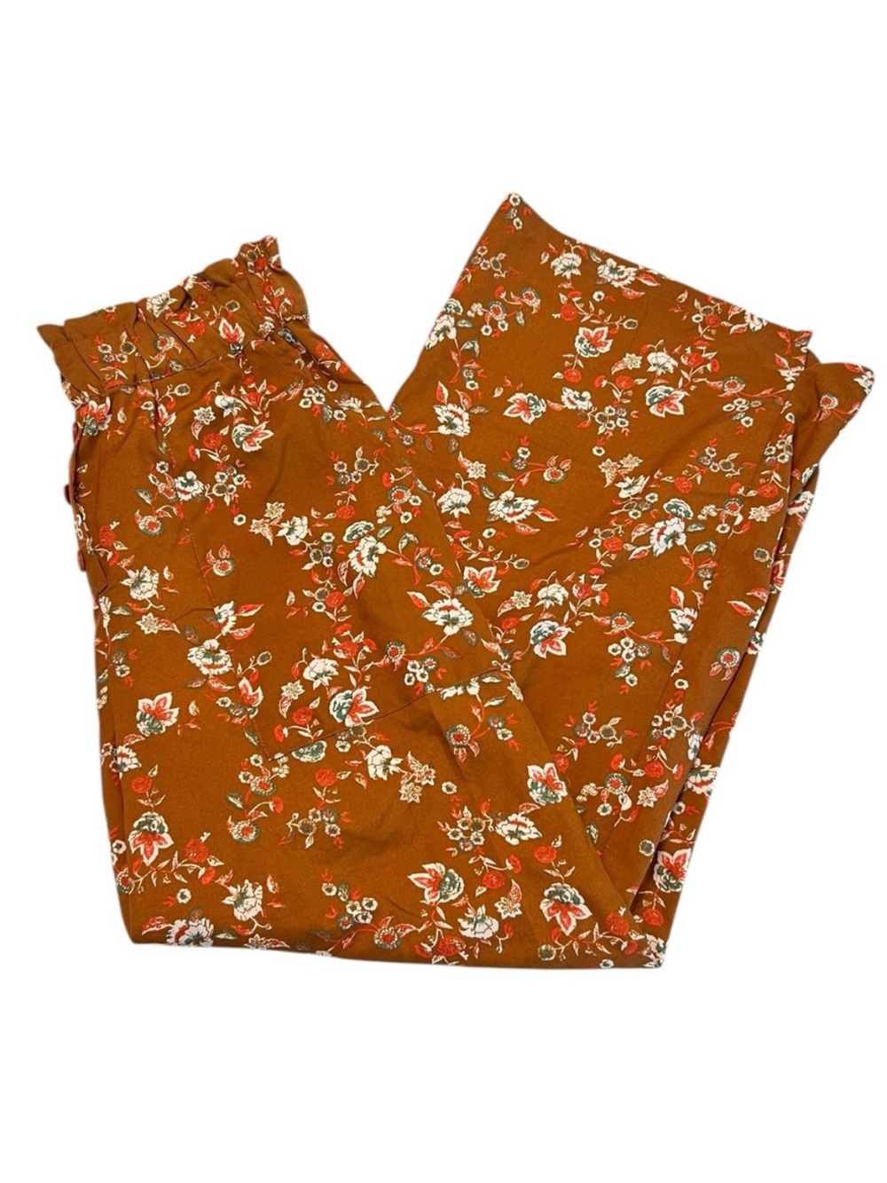 B.O.G Collective Brown Floral Wide Leg Pants S
